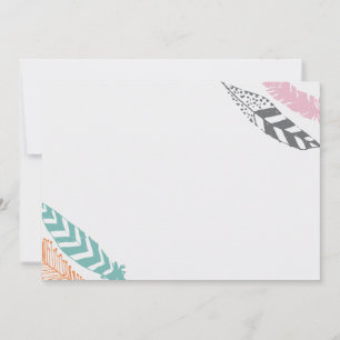 Feather Print 12x18 Stationery by Origami Prints Mitteilungskarte