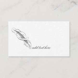 Feather Quill Author Writer Editor Publishing Visitenkarte