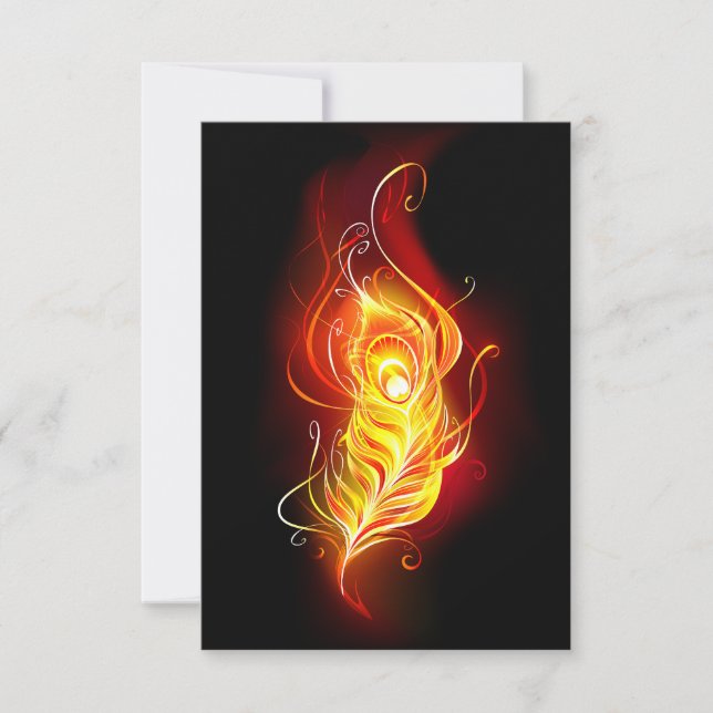 Feather RSVP Karte (Vorderseite)