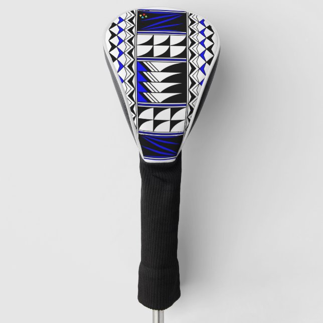 Feather Segen in Blue Golf Head Cover Headcover (Vorderseite)