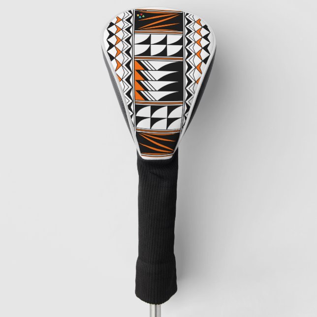 Feather Segen in Orange Golf Head Cover Golf Headcover (Vorderseite)