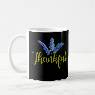 Feather Thanksgivi dankbar gesegnet Kaffeetasse