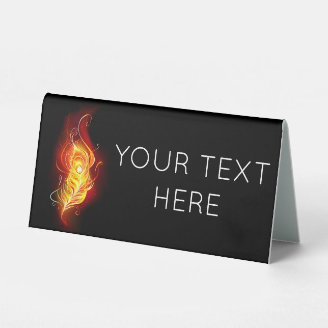 Feather Tischaufsteller (Vorderseite)