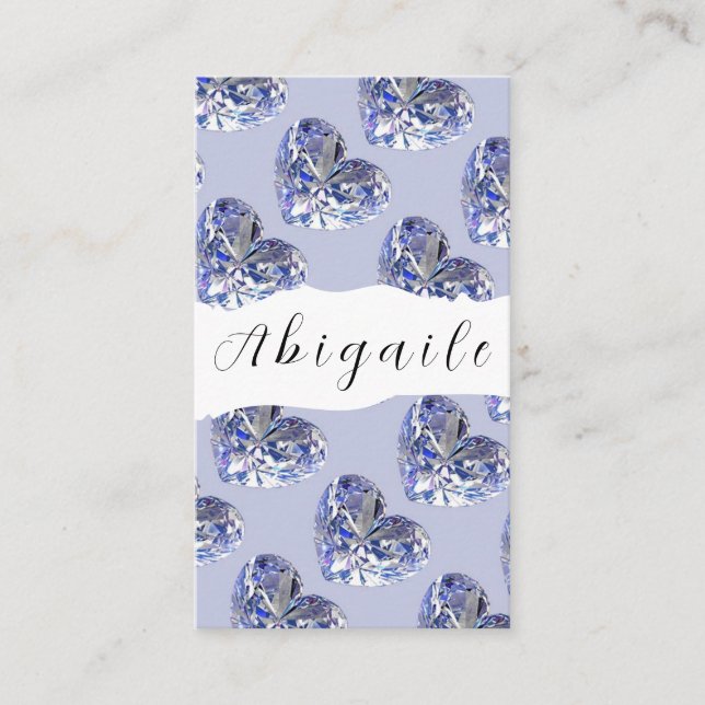 Feather Vector Nahtlose Vintage Diamanten Visitenkarte (Vorderseite)