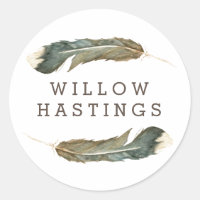 Feather Watercolor Duo