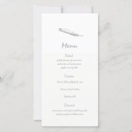 Feather Wedding Menu