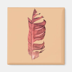 Feather zeichne originelle Kunstillustrierung Magnet