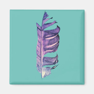 Feather zeichne originelle Kunstillustrierung Magnet