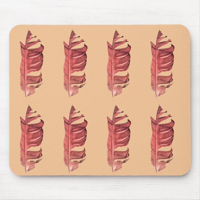Feather zeichne originelle Kunstillustrierung Mousepad (Vorne)