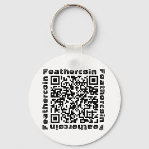 Feathercoin QR Code-Schlüsselanhänger Schlüsselanhänger