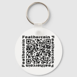 Feathercoin-QR-Code-Schlüsselanhänger Schlüsselanhänger
