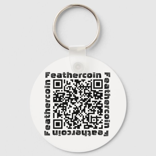 Feathercoin-QR-Code-Schlüsselanhänger Schlüsselanhänger (Vorderseite)