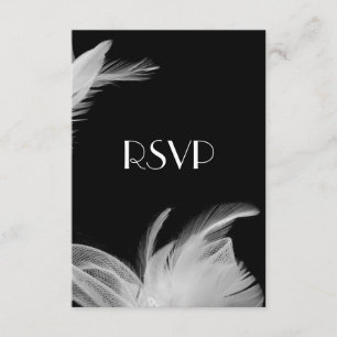 Feathered der 1920er Jahre UAWG RSVP Karte