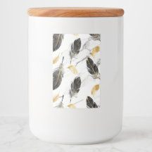 "Feathered Elegance Keramik Jar"
