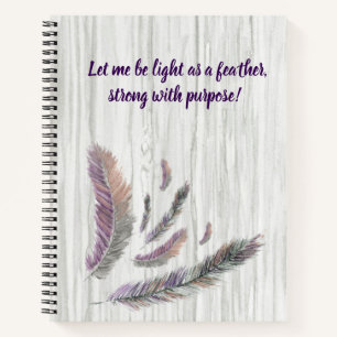 Feathered Feathers Spiral Notebook Notizbuch
