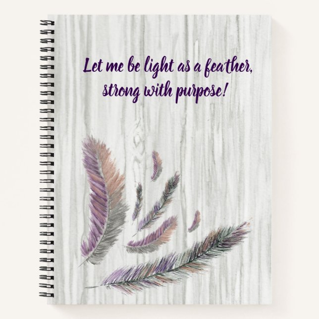 Feathered Feathers Spiral Notebook Notizbuch (Vorderseite)