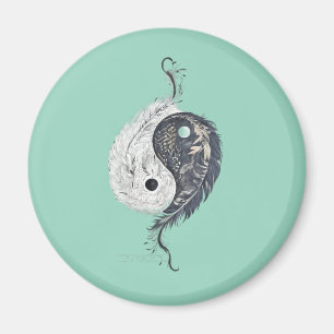 Feathered Harmony Yin Yang Magnet