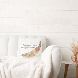 Feathered Hopes Pillow Boho Renewal Accent Kissen