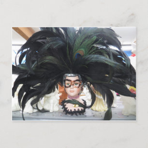 Feathered Mask Postkarte