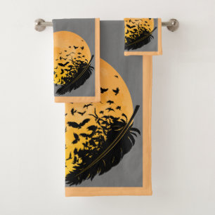 Feathered Raven Bath Handtuch Set