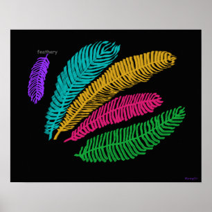 Featherische originelle Kunstfarben Poster