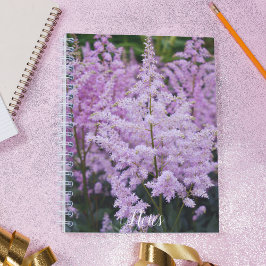 Featherry Pink Astilbe Plumes Floral Notizblock
