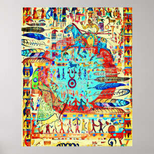 Feathers and Warriors pattern Poster