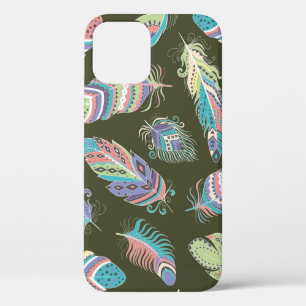 Feathers Boho Nahtlose Muster. Stammesvolkszurück Case-Mate iPhone Hülle