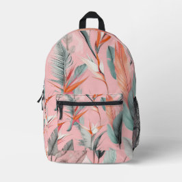 Feathers Design Backpack Bedruckter Rucksack