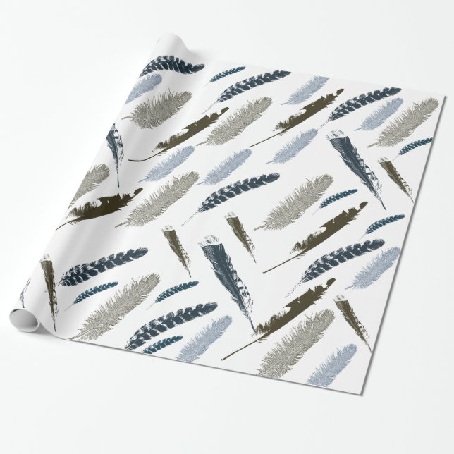 Feathers Geschenkpapier (Ungerollt)