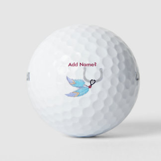 Feathers Horseshoe Artwork Golf Balls Golfball