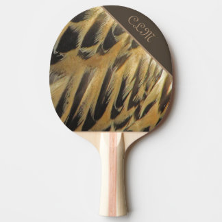 Feathers Layered Brown Gold Familienname Nature Tischtennis Schläger