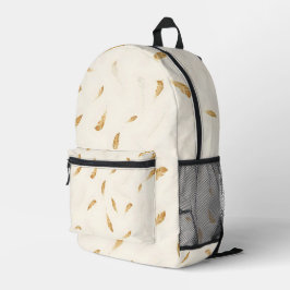 Feathers Luxury Modern Boho Collection Bedruckter Rucksack