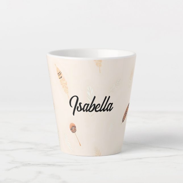 Feathers Luxury Popular Boho Collection Milchtasse (Vorderseite)