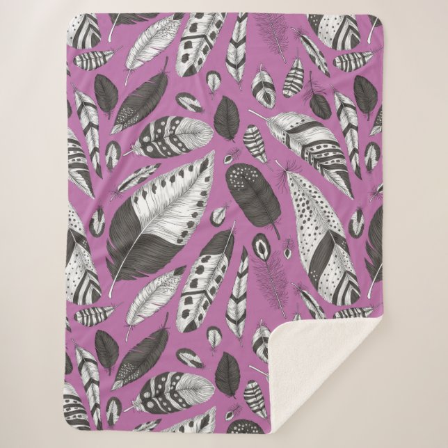 Feathers-Muster Sherpadecke (Vorderseite)