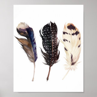 Feathers Wall Art, Feathers Printable, Poster