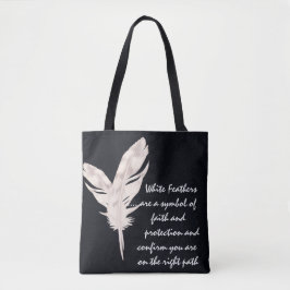 Feathers White and Meaning Tasche