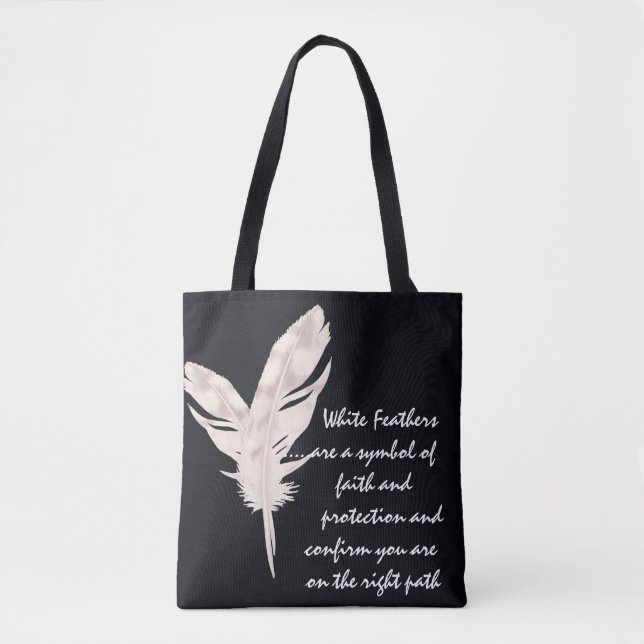Feathers White and Meaning Tasche (Vorderseite)
