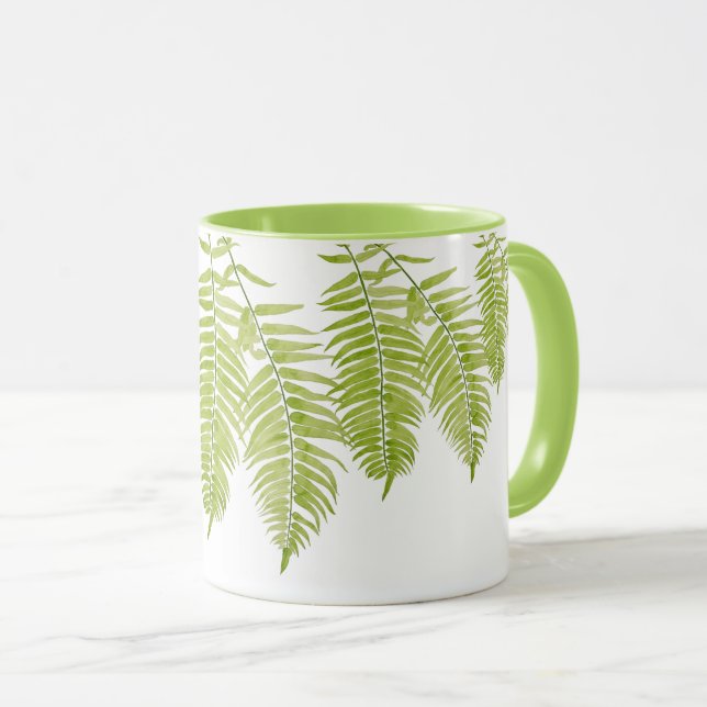 Feathery Fern auf einer Combo-Tasse Tasse (VorderseiteRechts)