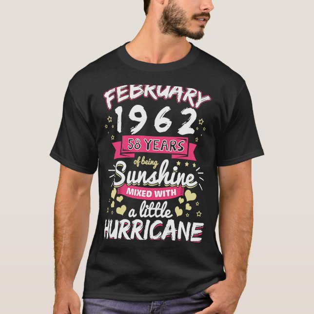 FEBRUAR 1962 Mädchen 58 Jahre als Sunshine Mixed H T-Shirt (Vorderseite)