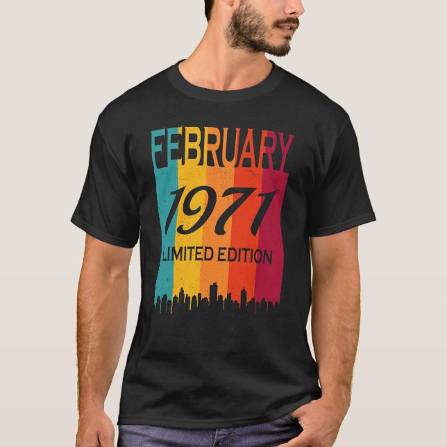 Februar 1971 Limited Edition Vintag T-Shirt (Vorderseite)