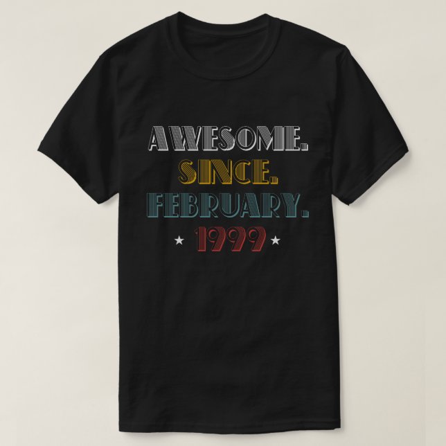 Februar 1999 T - Shirt 20 Jahre alte 20. (Design vorne)