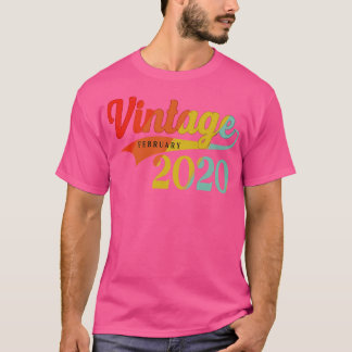 Februar 2020 Geburtstag Vintag Februar 2020 Aweso T-Shirt