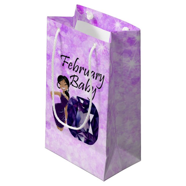 Februar Baby Kleine Geschenktüte (Vorderseite Schrägansicht)