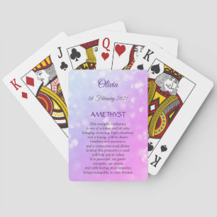 Februar Birthstone Amethyst Design Spielkarten