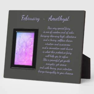 Februar Birthstone Amethyst Fotoplatte