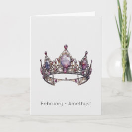 Februar Birthstone Amethyst Happy Birthday Card Karte