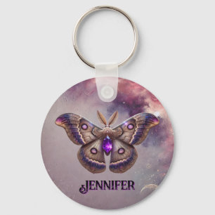 Februar Birthstone Schlüsselanhänger Amethyst Moth