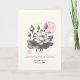 Februar bis März Birth Blume Custom Geburtstag Karte