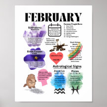 Februar Fun Facts Poster